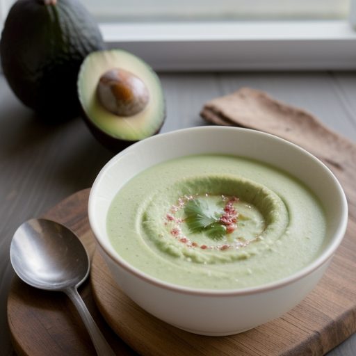 Chilled Avocado Soup With a Crabmeat Relish recipe image