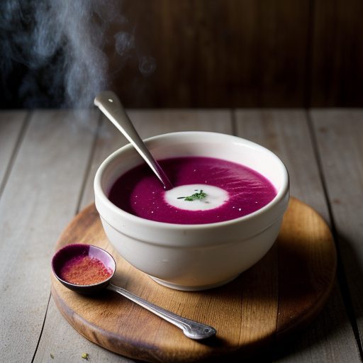 Chilled Beet and Cucumber Soup recipe image