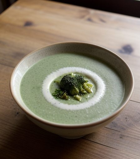 Chilled Broccoli Soup With Porcini And recipe image