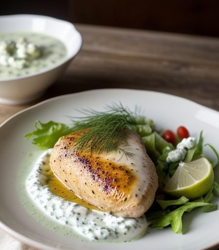 Chilled Chicken With Dill Sauce recipe image