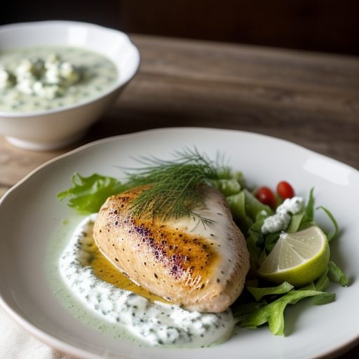 Chilled Chicken With Dill Sauce recipe image
