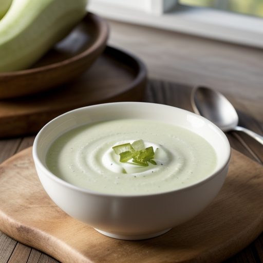 Chilled Cream of Cucumber and Celery Soup recipe image