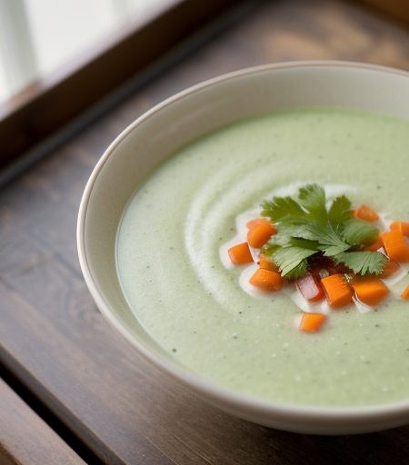 Chilled Cucumber & Bell Pepper Soup (Hh recipe image