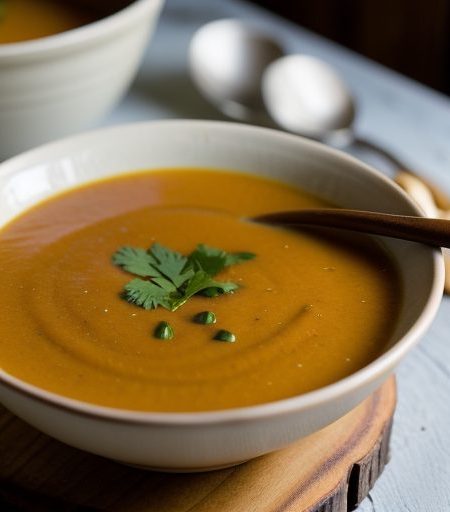 Chilled Ehu & Molokai Sweet Potato Soup recipe image