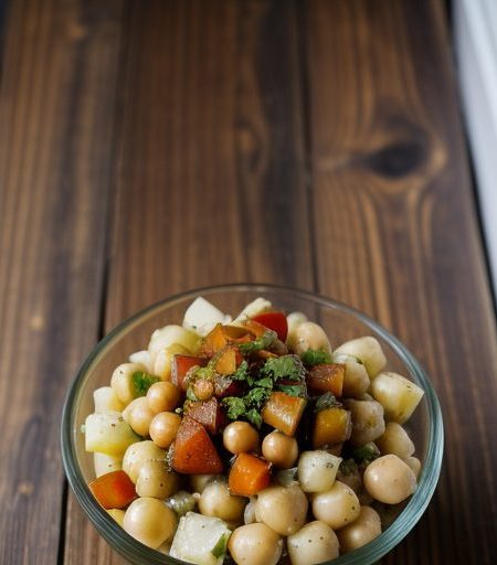 Chilled Garbanzo & Potato Salad With Onion recipe image