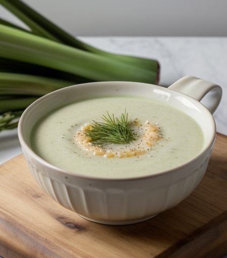 Chilled Leek & Potato Soup - Vichyssoise recipe image