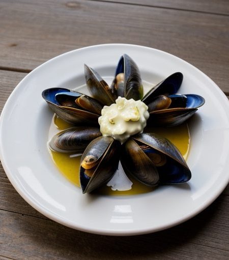 Chilled Mussels With Caper Mayonnaise recipe image