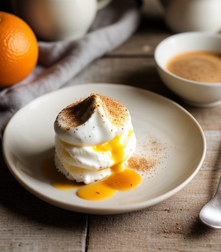 Chilled Orange Cappuccino Cream W/ Grated Cho recipe image