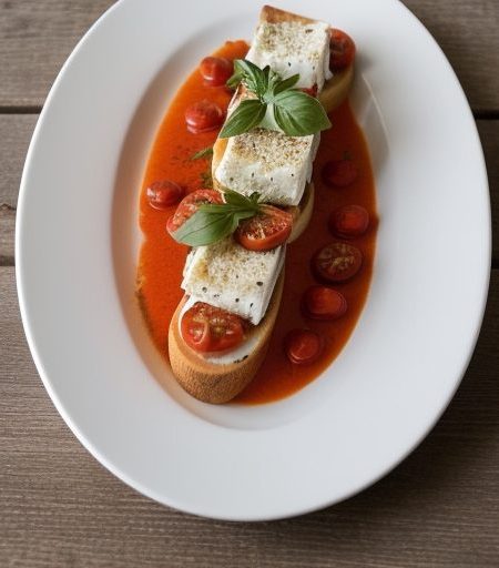 Chilled Pappa Al Pomodoro With Crab Meat Crostini recipe image