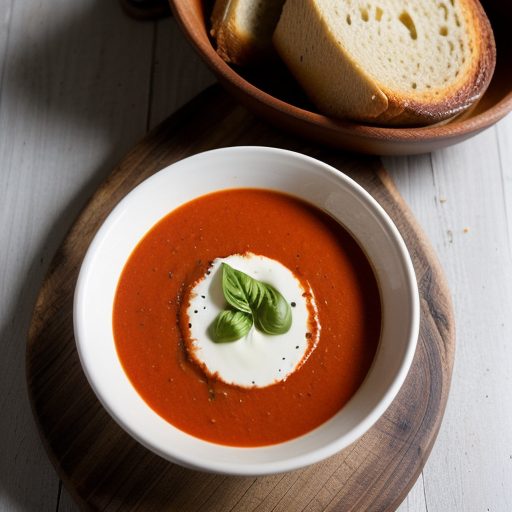 Chilled Tomato Basil Soup recipe image