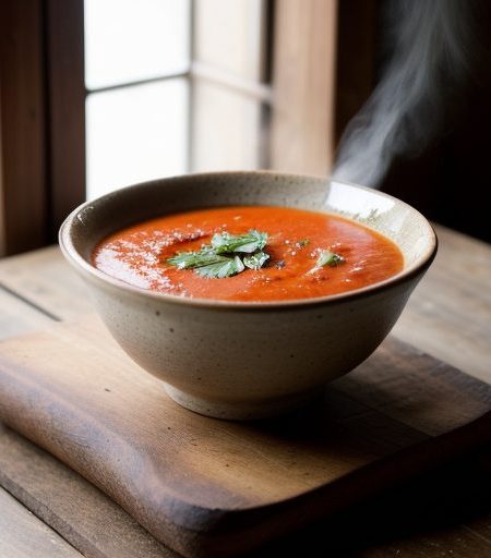Chilled Tomato & Red Pepper Soup recipe image