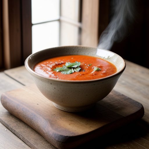 Chilled Tomato & Red Pepper Soup recipe image