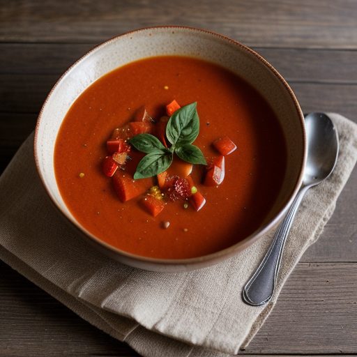 Chilled Tomato and Red Pepper Soup recipe image