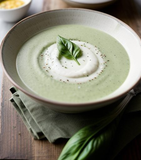 Chilled Zucchini-Basil Soup recipe image