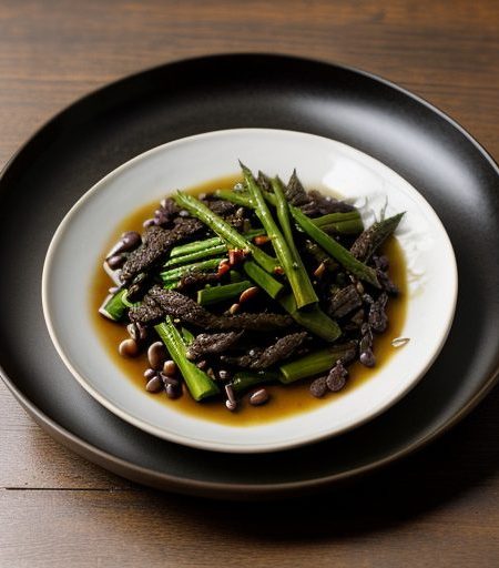 Chinese Asparagus With Black Bean Beef recipe image