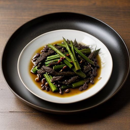 Chinese Asparagus With Black Bean Beef recipe image