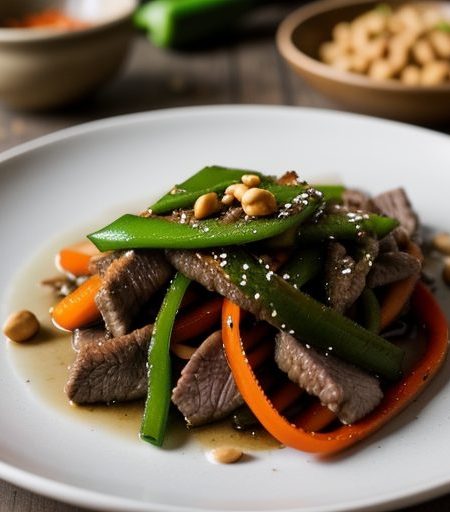 Chinese: Beef Shreds With Green Pepper recipe image