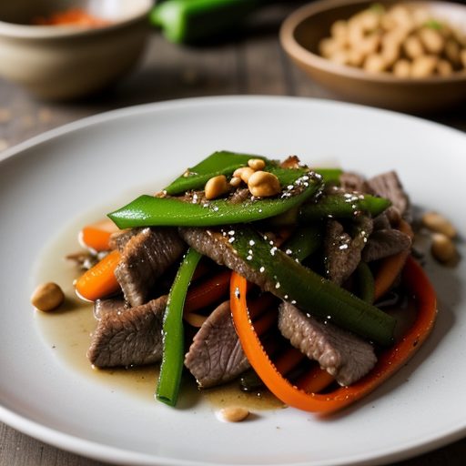 Chinese: Beef Shreds With Green Pepper recipe image