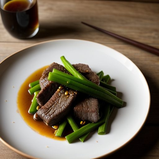 Chinese: Beef With Green Pepper (Lot Tzu Ngow recipe image