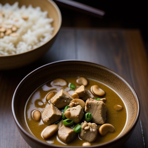 Chinese: Chicken Chunks With Peanuts in Spicy Sauce recipe image