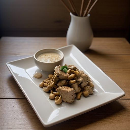 Chinese: Chicken Chunks With Peanuts in Spicy recipe image