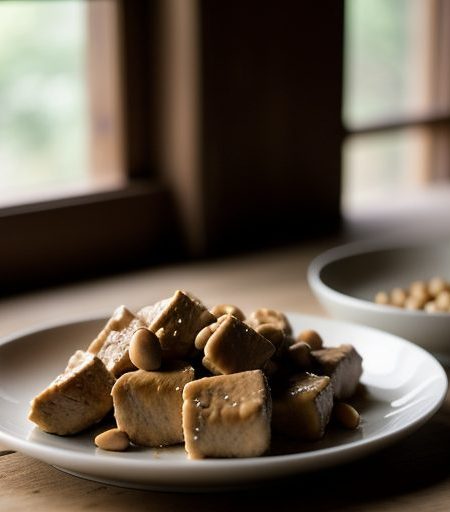 Chinese: Chicken Chunks With Peanuts in Spicy recipe image