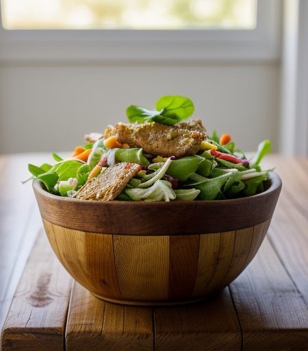 Chinese Chicken Salad in Wun Tun Baskets recipe image