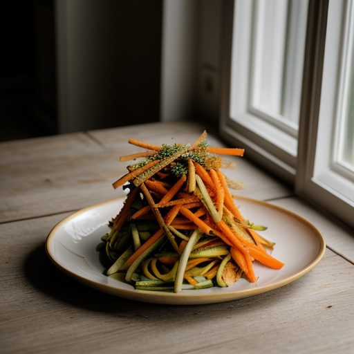Chinese: Cold Shredded Vegetables With Chicke recipe image