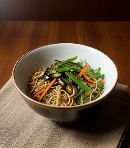 Chinese Noodle Salad W/ Roasted Eggplant recipe image