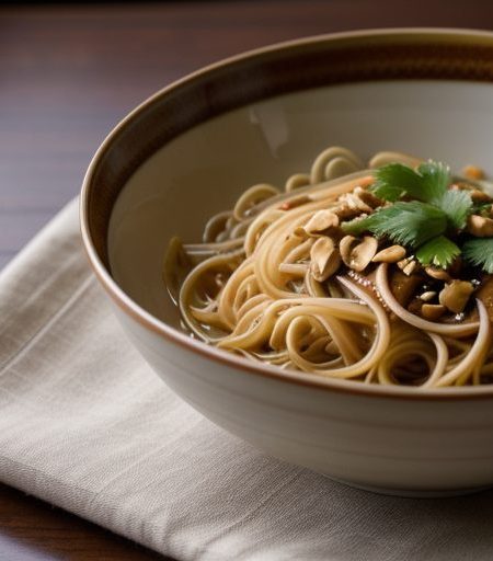 Chinese Noodles With Peanut Sauce recipe image