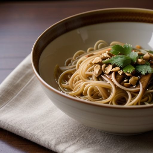 Chinese Noodles With Peanut Sauce recipe image