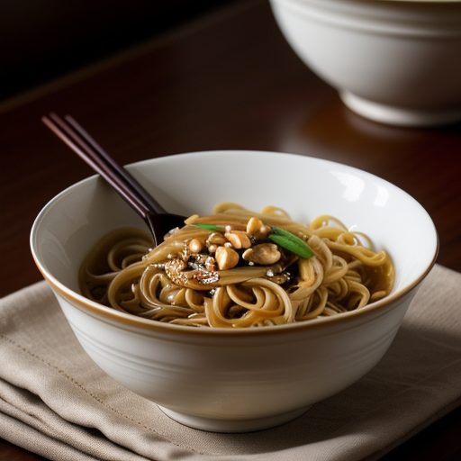 Chinese Noodles With Peanut Sauce recipe image