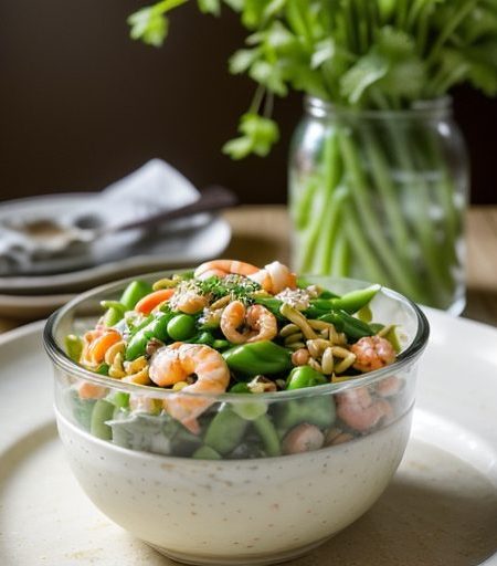 Chinese Pasta Salad With Creamy Ginger Dressing recipe image