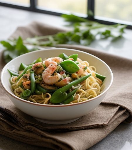 Chinese Pasta Salad With Shellfish recipe image
