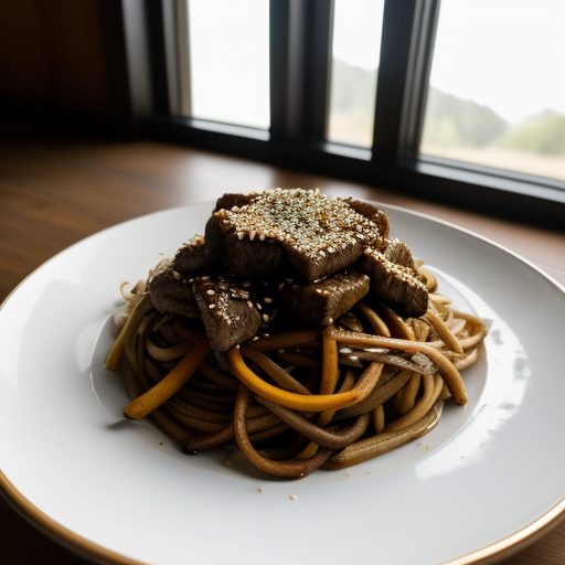 Chinese: Spicy Sesame Beef Stir-Fry recipe image