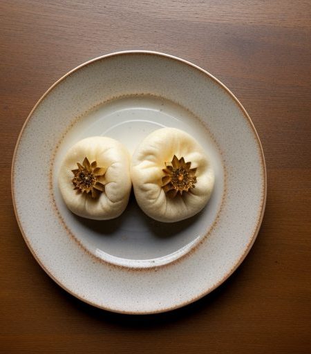 Chinese Steamed Lotus Buns recipe image