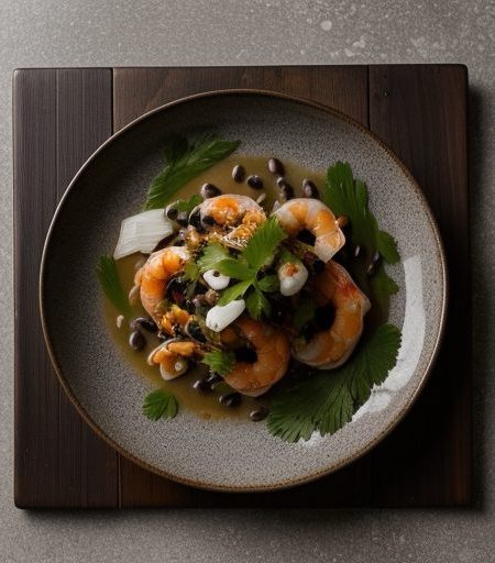 Chinese: Steamed Prawns With Black Beans (See recipe image
