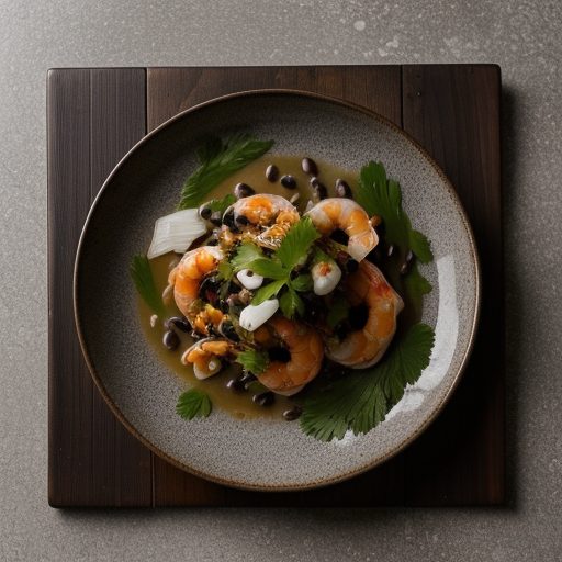 Chinese: Steamed Prawns With Black Beans (See recipe image