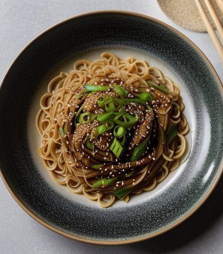 Chinese: Szechwan Noodles With Green Onions recipe image