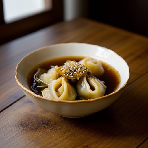 Chinese: Won Ton in Oyster Sauce (Ho Yau Gon recipe image