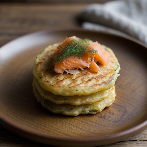 Chive Potato Pancakes With Smoked Salmon And recipe image