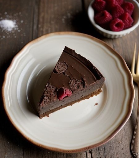 Choc. Hazelnut Mascarpone Torte W/Raspberries I recipe image