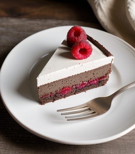 Choc. Hazelnut Mascarpone Torte W/Raspberries Ii recipe image
