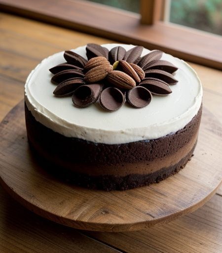 Chocolate Almond Cheesecake recipe image
