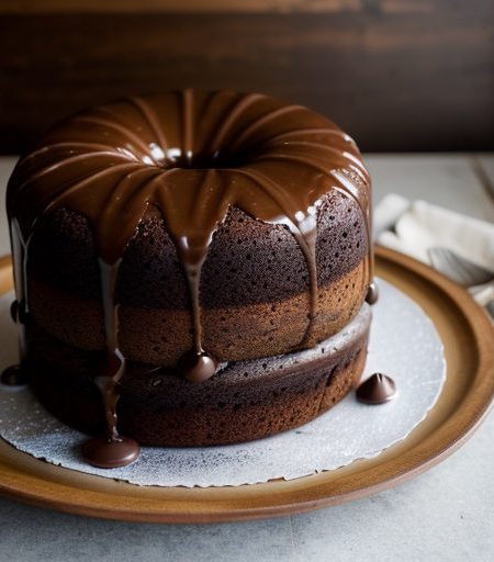 Chocolate Almond Pound Cake recipe image