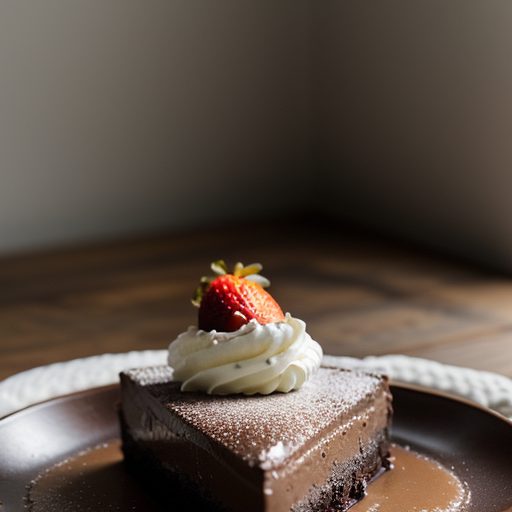 Chocolate Almond Torte With Strawberry Sauce recipe image