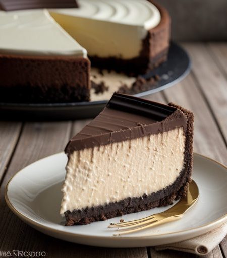 Chocolate-Amaretto Cheesecake (Low-Fat recipe image