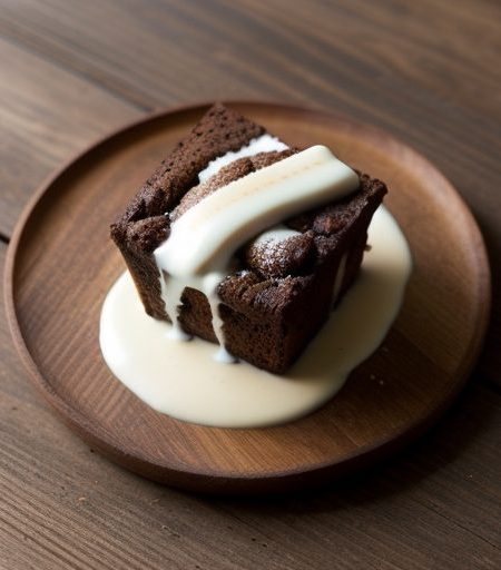 Chocolate Bread Pudding With Cinnamon Creme Anglaise-CLH recipe image