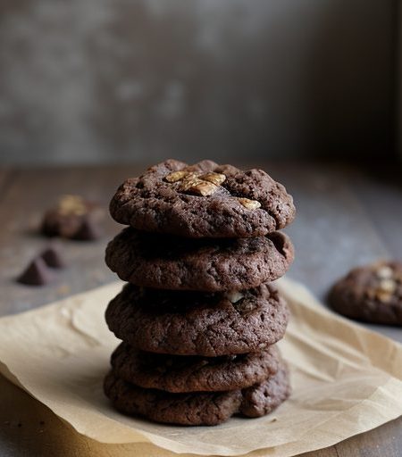 Chocolate Brownie Oatmeal Cookies recipe image