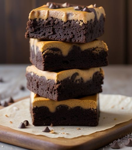 Chocolate Butterscotch Swirl Brownies * recipe image